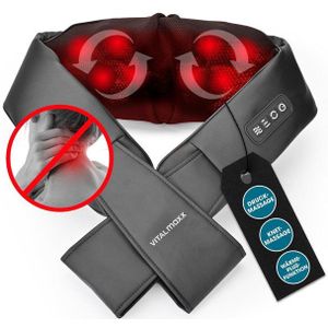 VITALmaxx Shiatsu nekmassageapparaat met 8 massageballen voor schouders & nek