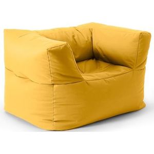 Lumaland Zitzak Lounge Modulaire stoel | Eenvoudig uitbreidbare en lichte bank | Wasbaar en waterdicht zitmeubel voor binnen & tuin | Indoor & Outdoor Seat Set | 96 x 72 x 70 cm [mosterdgeel]