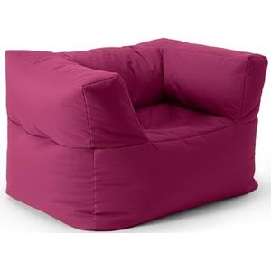 Lumaland Zitzak Lounge Modulaire stoel | Eenvoudig uitbreidbare en lichte bank | Wasbare & Waterbestendige zitmeubels voor binnen & tuin | Indoor & Outdoor zitgarnituur | 96 x 72 x 70 cm [Rode wijn]