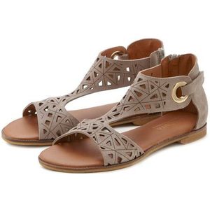 LASCANA Sandale »Sommerschuh«, Sandalette, Sommerschuh aus hochwertigem Leder mit Cut-Outs