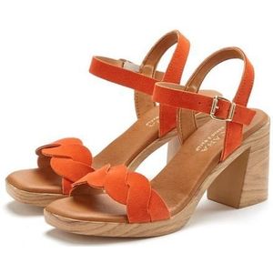 LASCANA Sandale, Sandalette, Sommerschuh Riemchensandalette aus weichem Leder mit Blockabsatz