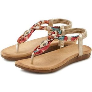 Lascana Sandaal - Multicolour - Elastische Banden - Gedessineerd