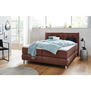 andas Boxspringbett "Salo XXL", in Samtoptik oder Struktur, 6 Breiten in Überlänge 220cm, 4 Härtegrade