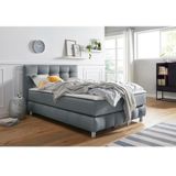andas Boxspringbett "Salo XXL", in Samtoptik oder Struktur, 6 Breiten in Überlänge 220cm, 4 Härtegrade