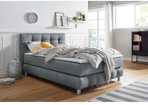 andas Boxspringbett "Salo XXL", in Samtoptik oder Struktur, 6 Breiten in Überlänge 220cm, 4 Härtegrade