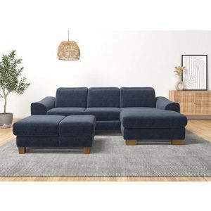 Home affaire Ecksofa »Dundee L-Form«, wahlweise mit Kopfteilverstellung und zusätzlich mit Bettfunktion