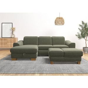 Home affaire Ecksofa »Dundee L-Form«, wahlweise mit Kopfteilverstellung und zusätzlich mit Bettfunktion