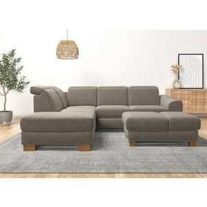 Home affaire Ecksofa »Dundee L-Form«, wahlweise mit Kopfteilverstellung und zusätzlich mit Bettfunktion