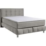 andas Boxspringbett "Salo XXL", in Samtoptik oder Struktur, 6 Breiten in Überlänge 220cm, 4 Härtegrade