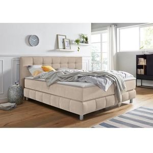 andas Boxspring Salo XXL in fluwelige look of structuurstof, 6 breedten in extra lang 220 cm, 4 hardheden