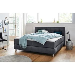 andas Boxspringbett »Salo XXL«, in Samtoptik oder Struktur, 6 Breiten in Überlänge 220cm, 4 Härtegrade