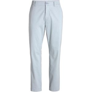 Chino - Grijsblauw - Katoen - Lange Broek Met Riemlussen