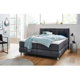 andas Boxspringbett "Salo XXL", in Samtoptik oder Struktur, 6 Breiten in Überlänge 220cm, 4 Härtegrade