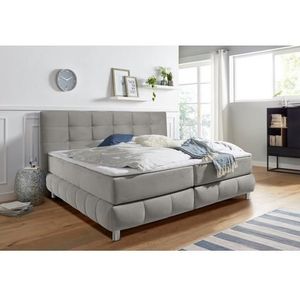 andas Boxspring Salo XXL in fluwelige look of structuurstof, 6 breedten in extra lang 220 cm, 4 hardheden