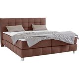 andas Boxspringbett "Salo XXL", in Samtoptik oder Struktur, 6 Breiten in Überlänge 220cm, 4 Härtegrade