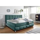 andas Boxspringbett "Salo XXL", in Samtoptik oder Struktur, 6 Breiten in Überlänge 220cm, 4 Härtegrade