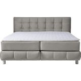 andas Boxspringbett "Salo XXL", in Samtoptik oder Struktur, 6 Breiten in Überlänge 220cm, 4 Härtegrade