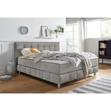andas Boxspringbett "Salo XXL", in Samtoptik oder Struktur, 6 Breiten in Überlänge 220cm, 4 Härtegrade