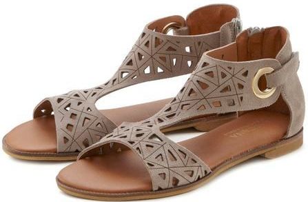 LASCANA Sandale »Sommerschuh«, Sandalette, Sommerschuh aus hochwertigem Leder mit Cut-Outs