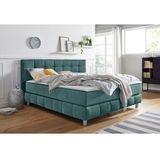 andas Boxspringbett "Salo XXL", in Samtoptik oder Struktur, 6 Breiten in Überlänge 220cm, 4 Härtegrade
