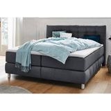 andas Boxspringbett "Salo XXL", in Samtoptik oder Struktur, 6 Breiten in Überlänge 220cm, 4 Härtegrade