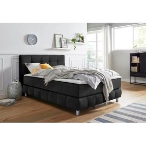 andas Boxspringbett »Salo XXL«, in Samtoptik oder Struktur, 6 Breiten in Überlänge 220cm, 4 Härtegrade
