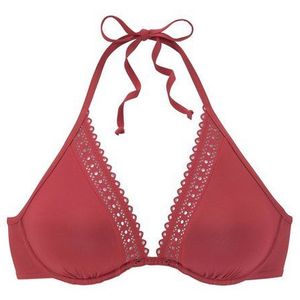 Look - Beugelbikini - Roestrood - Gehaakt Randje - Verwijderbare Softcups