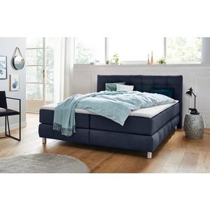 andas Boxspringbett »Salo XXL«, in Samtoptik oder Struktur, 6 Breiten in Überlänge 220cm, 4 Härtegrade