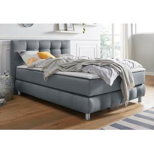 andas Boxspring Salo XXL in fluwelige look of structuurstof, 6 breedten in extra lang 220 cm, 4 hardheden