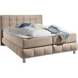 andas Boxspringbett "Salo XXL", in Samtoptik oder Struktur, 6 Breiten in Überlänge 220cm, 4 Härtegrade