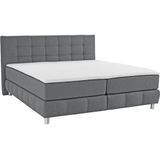 andas Boxspringbett "Salo XXL", in Samtoptik oder Struktur, 6 Breiten in Überlänge 220cm, 4 Härtegrade