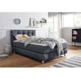 andas Boxspringbett "Salo XXL", in Samtoptik oder Struktur, 6 Breiten in Überlänge 220cm, 4 Härtegrade