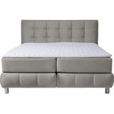 andas Boxspringbett "Salo XXL", in Samtoptik oder Struktur, 6 Breiten in Überlänge 220cm, 4 Härtegrade
