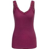 s.Oliver RED LABEL - Hemd - Bordeaux - Fijnrib - Mouwloos - V-hals