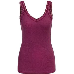 s.Oliver RED LABEL - Hemd - Bordeaux - Fijnrib - Mouwloos - V-hals