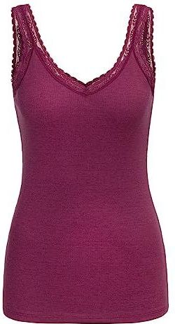 s.Oliver RED LABEL - Hemd - Bordeaux - Fijnrib - Mouwloos - V-hals