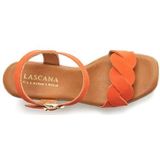 LASCANA Sandale, Sandalette, Sommerschuh Riemchensandalette aus weichem Leder mit Blockabsatz