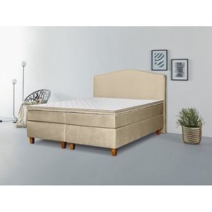 INOSIGN Boxspring Jalma Poten van massief berkenhout, incl. topmatras