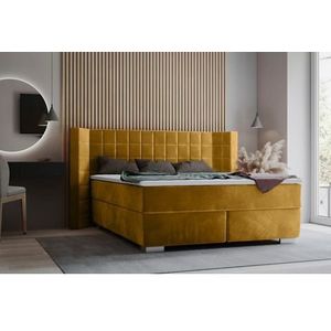 Places of Style Boxspringbett »Piazza«, mit Steppung und Kopfteil mit seitlichen Flügeln