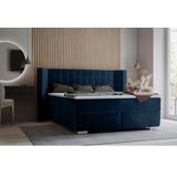 Places of Style Boxspringbett "Piazza", mit Steppung und Kopfteil mit seitlichen Flügeln