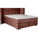Places of Style Boxspringbett "Piazza", mit Steppung und Kopfteil mit seitlichen Flügeln