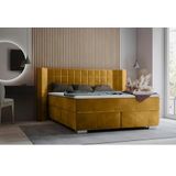 Places of Style Boxspringbett "Piazza", mit Steppung und Kopfteil mit seitlichen Flügeln