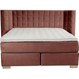 Places of Style Boxspringbett »Piazza«, mit Steppung und Kopfteil mit seitlichen Flügeln