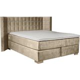 Places of Style Boxspringbett "Piazza", mit Steppung und Kopfteil mit seitlichen Flügeln