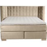 Places of Style Boxspringbett "Piazza", mit Steppung und Kopfteil mit seitlichen Flügeln