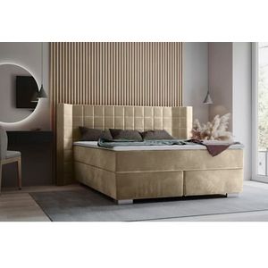 Places of Style Boxspringbett »Piazza«, mit Steppung und Kopfteil mit seitlichen Flügeln