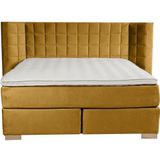 Places of Style Boxspringbett "Piazza", mit Steppung und Kopfteil mit seitlichen Flügeln