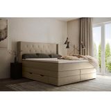 Places of Style Boxspringbett "Elegance", mit schöner Knopfheftung, in den Härtegraden H2 & H3, inkl. Schubladen