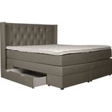 Places of Style Boxspringbett "Elegance", mit schöner Knopfheftung, in den Härtegraden H2 & H3, inkl. Schubladen