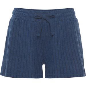 Loungewear - Korte Broeken - Blauw Mêlee - Gemêleerd Met Bindkoord